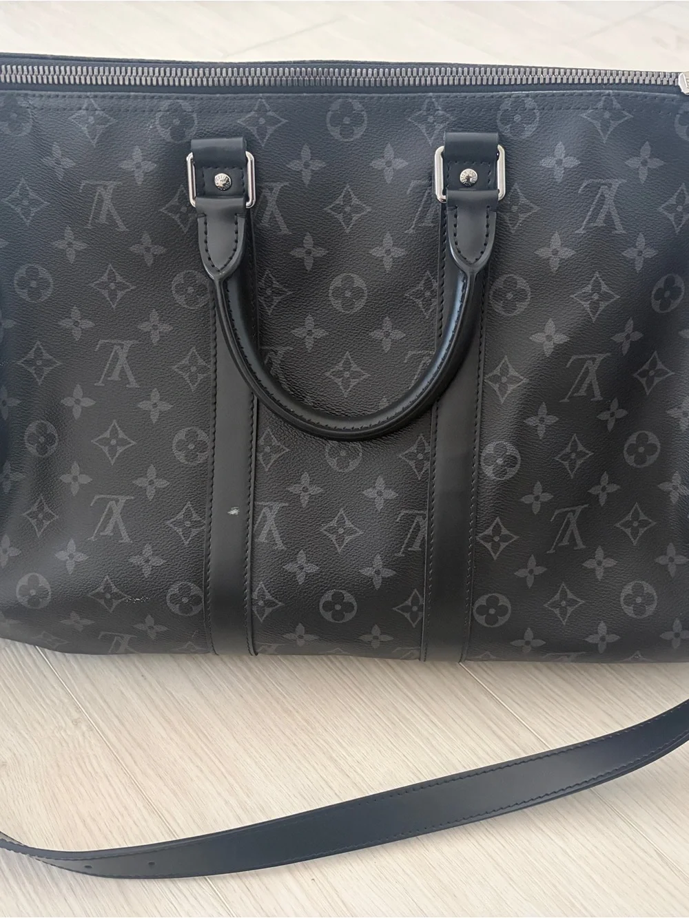 Louis Vuitton Black Monogram Eclipse Duffel Bag